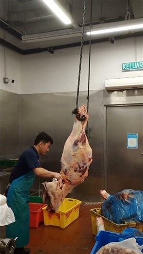 Beef hind quarter breakdown #wet market style Part 1