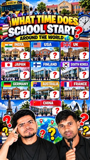 WHAT TIME DOES SCHOOL START AROUND THE WORLD? #schooltime #schoool #amazing #facts #knowledge #yt