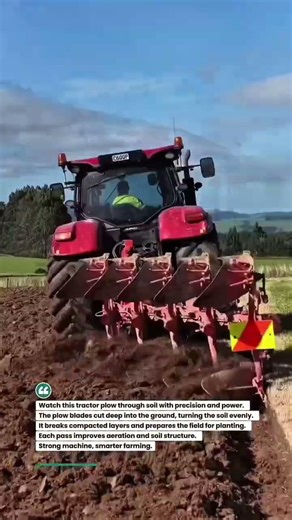 Powerful Tractor Plowing Soil Deep Fast! #tractor #plowing #farming
