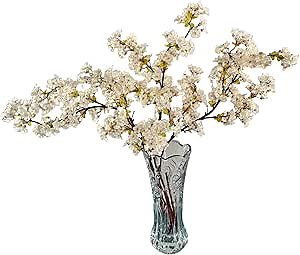 NuT's 3pcs Artificial Cherry Blossom Flower,38 inch, Real-Touched,Home Decoration, Simple Elegant Classy, Adjustable stem,Spring Decor,Indoor Decor