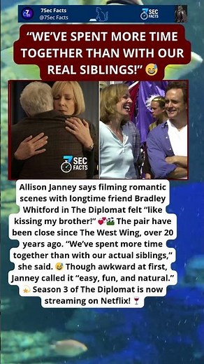Allison Janney on Kissing Bradley Whitford: “He Feels Like My Brother!” 💞🎬