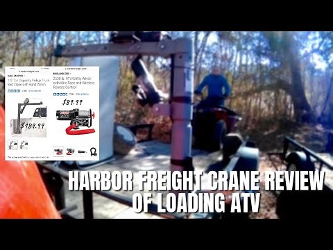 HARBOR FREIGHT CRANE REVIEW LOADING ATV