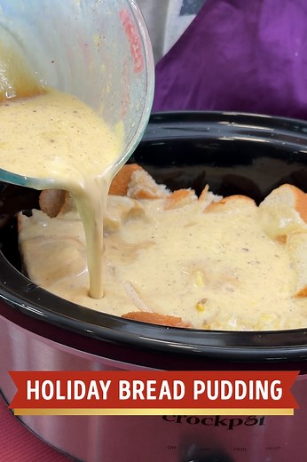 Easy Holiday Bread Pudding You’ll LOVE! Olivia uses bread, eggnog, melted butter, eggs, brown sugar, vanilla extract, cinnamon, nutmeg and walnuts to make a yummy sweet treat. This original video was produced by Network Media LLC and Olivia | Olivia