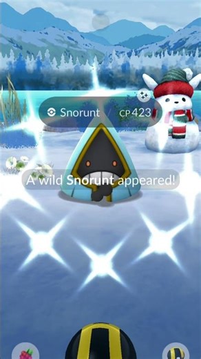 SHINY SNORUNT! ❄️ Winter Holiday Catch! ☃️ Ready for Glalie! #shorts #shinypokemon #pokemongo