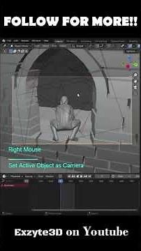 How to set multiple camera angles in one scene - blender tutorial #shorts