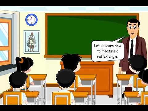 How to measure reflex angle easily for kids simple explanation technique
