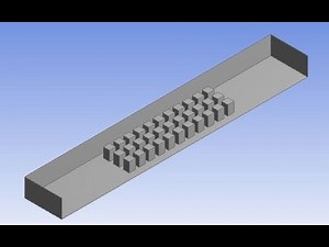 CFD analysis of heat transfer through fins in a rectangular channel (Part-1)