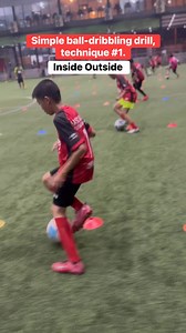 Simple ball-dribbling drill, technique #1.Inside Outside #dribble #simple #inside #outside | Basic & Skill Football Training