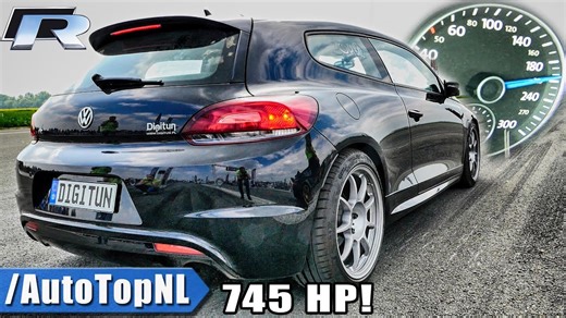 745HP VW Scirocco R 2.0 TSI | Brutal Acceleration & Sound | 1/2 Mile POV