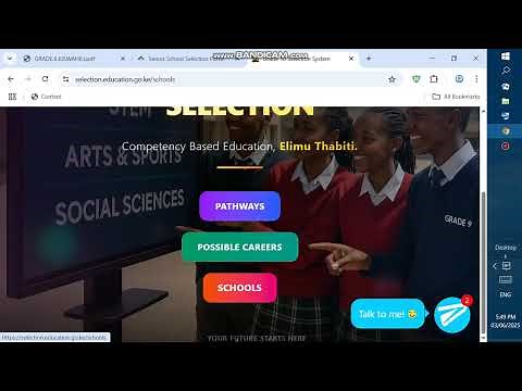 Inside grade 10 selection portal