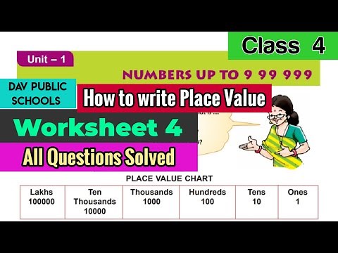 DAV class 4 maths chapter 1 worksheet 4 - all questions solved
