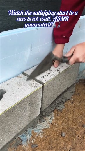 ​Perfecting the Foundation: ASMR Bricklaying Short