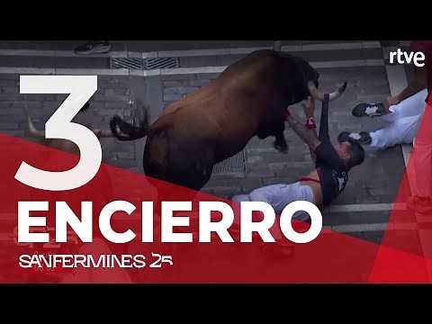 TERCER ENCIERRO de San Fermín 2025 | Toros de Álvaro Núñez