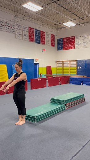 32K views · 4.6K reactions | Adding on to the first layout step out  Could it have been a bit tighter…yes but also proud of connecting and getting the second one even higher. Always love a challenge. #challenge #chellsiesadultgymnasticsjourney #adultgymnastics #fridayfun #fridayfunday #fitmom #maketimeforyou | Chellsie Memmel | Facebook
