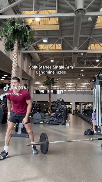 Single Arm Landmine Press for Shoulder Strength