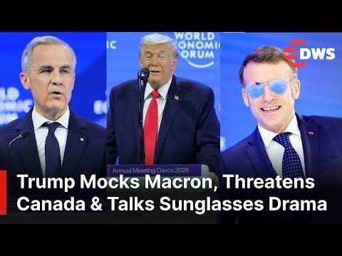 WATCH: Trump Mocks Macron’s Sunglasses, Slams Canada & Issues Historic Warnings at WEF 2026 | AC1E