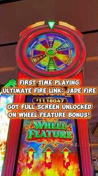 FULL SCREEN UNLOCK - Ultimate Fire Link: Jade Fire Wheel Feature Bonus - Huge Win! #slots