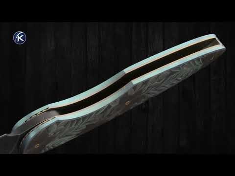 Gary Blanchard Custom Knife Devin Thomas “Raindrop” Damascus & Sole Authorship Engraved