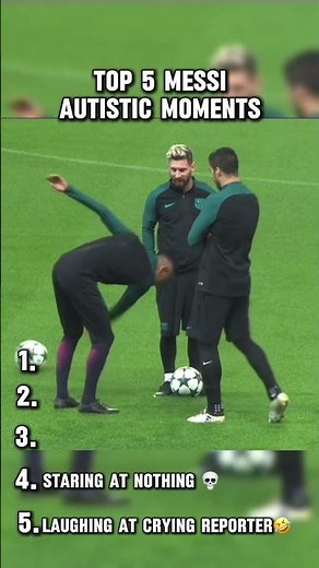 Top 5 Messi Autistic Moments 🤣 #messi #funny #trending