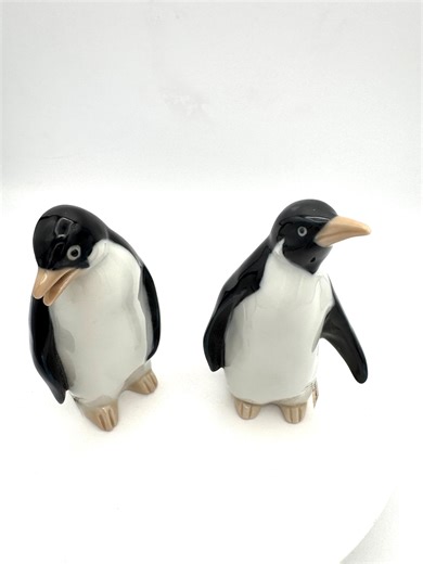 Otagiri Penguin Figurines | Vintage Japan Ceramic Penguins | 1980s Animal Decor Pair - Etsy
