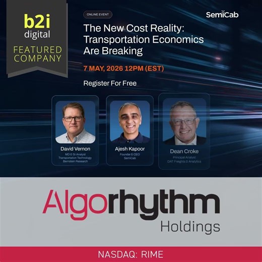 Algorhythm Holdings, Inc. announced its SemiCab subsidiary is launching the Freight Network Forum