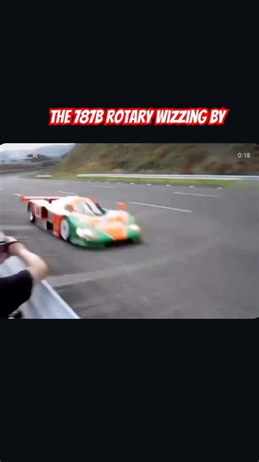 Mazda 787b roaring through the track