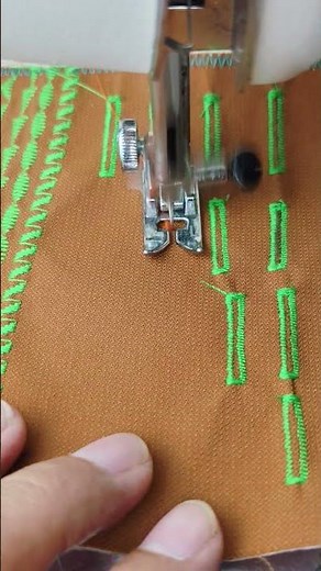 Sewing buttonhole pattern using a Janome sewing machine #sewingtechnique