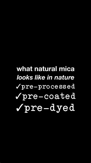 haut cacao on Instagram: "This is what real mica looks like in nature—thin, fragile, and almost transparent, like sheets of glass. Beautiful, yes—but nearly colorless and completely sheer. The mica you see in makeup isn’t this. Once mined or lab-grown, it goes through heavy industrial processing—dyed, coated, and chemically treated to gain that metallic shimmer and coverage. Each layer of coating adds synthetic binders, silicones, and often nano titanium dioxide to create that glittering, high-p