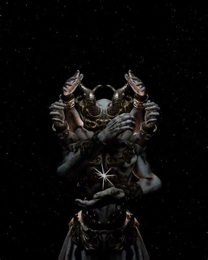 Four-Armed Horned Creature Transformation | 3D Dark Fantasy Animation ( @ArunkumarH S-12)