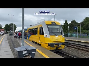 Train POLREGIO PR 90410 Hel - Władysławowo - Gdynia Główna Polska z okna pociągu windows view