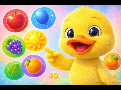 Learn Colors with Duko the Duck 🦆 | Red Blue Yellow Green | Learning Video For kids