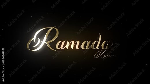 Ramadan Text Animation Pack with Ramadan Kareem and Ramadan Mubarak, 4 Clips