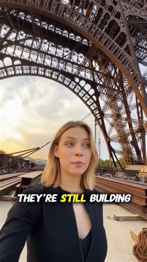 Paris in 1888 shows the Eiffel Tower still being built piece by piece #paris #timetravel #history