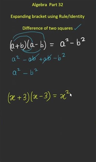 Expanding Brackets rules/Identity: complete algebra 34 Higher #igcse #ibmath #algebra #cbse