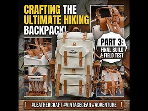 How to make an experienced backpack with canvas and vegetable tanned leather #backpack #canvasbag