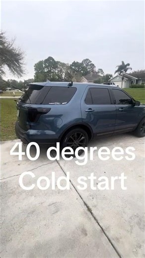 40 DEGREES COLD START(fordexplorer)#shortsfeed #fordperformance #fordcars #cartok #viral #coldstart