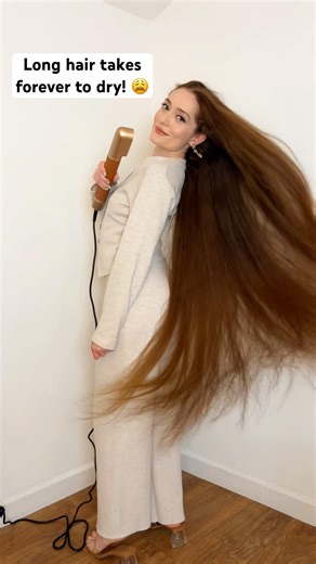 Wet → silky long hair w/ Dreame Pro ✨ #dreamevalentine #dreamehair #airstylepro #longhair #shorts