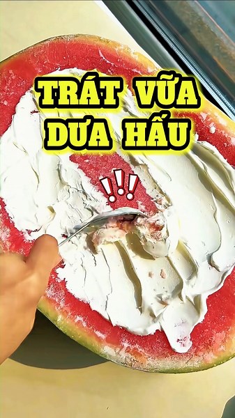 Simple Summer Frozen Watermelon Ice Cream Hack 🙄