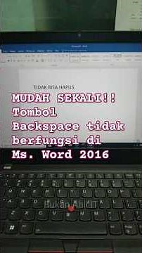 Mengatasi tombol backspace keyboard tidak berfungsi di Ms. Word 2016