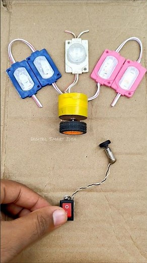 Powering 5 Neon Lights Using a Coreless Drone Motor ⚡ #shorts #dcmotor