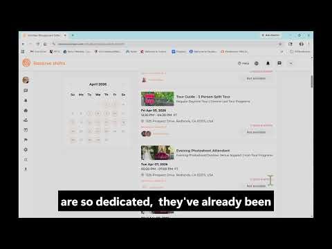 KSDA Docents: How to Claim a Shift in VOME