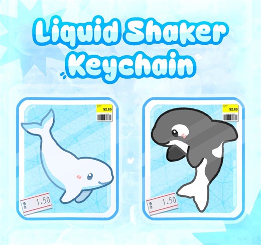 Liquid Shaker Keychain | Orca Keychain | Beluga Whale Keychain | Keychains | Ocean Animals | Liquid Keychain | Cute Keychains for Bags | - Etsy