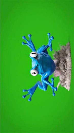 Blue Frog Splashing 🐸💦 Green Screen VFX | Free 4K Overlay | No Copyright. #animation #nocopyright
