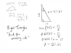 Solving Right Triangles with SohCahToa