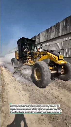 CAT Motor Grader Leveling Gravel Road in ConstructionSite USA #MotorGrader #Construction #CATUSA