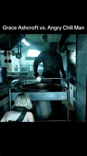 Grace Ashcroft vs. Angry Chili Man in Resident Evil