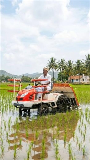 Modern Farming with a Rice Transplanter
