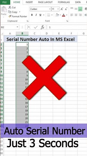 Automatic serial number in ms excel | Easy Excel Tips & Tricks #ExcelTricks