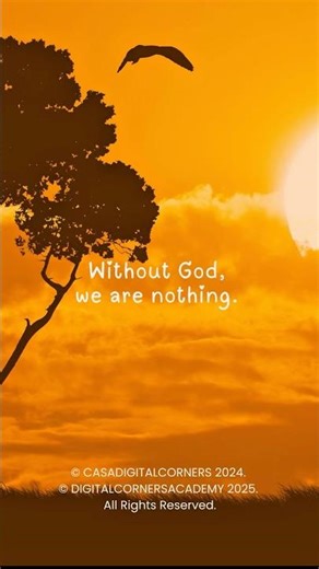 🤎 “Apart from Me you can do nothing.” — John 15:5