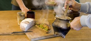 Preparing a Typical Peasant Meal From Medieval Times
